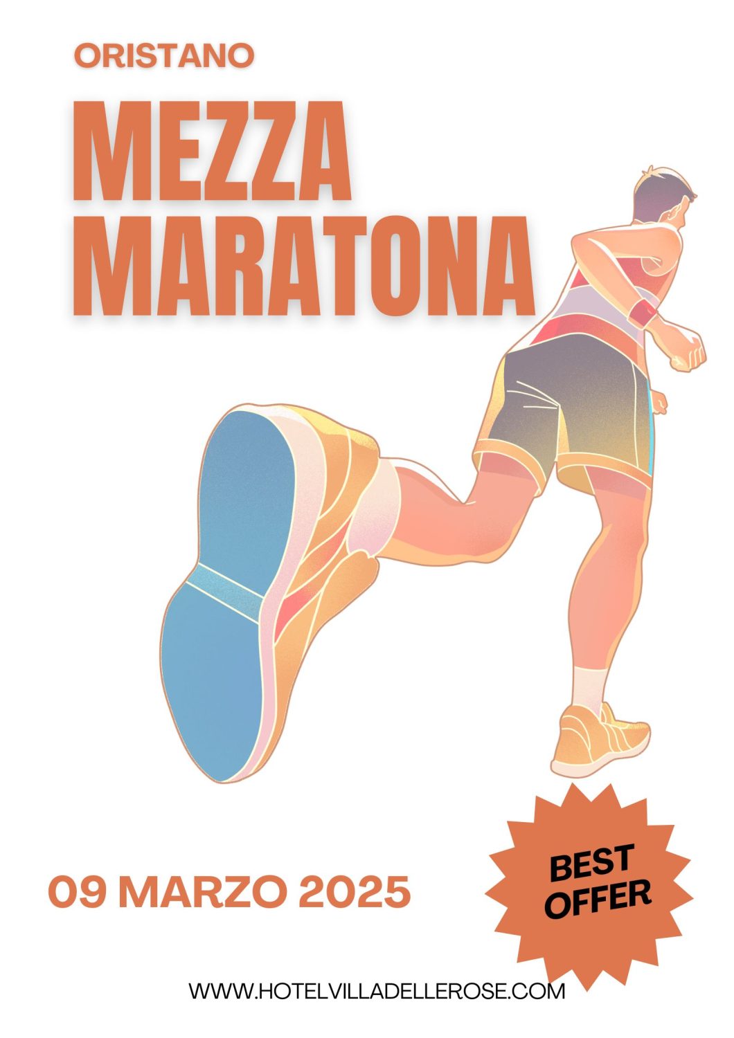 Mezza Maratona 2025 città di Oristano | Prenota ora il tuo soggiorno | Hotel Villa delle Rose Oristano